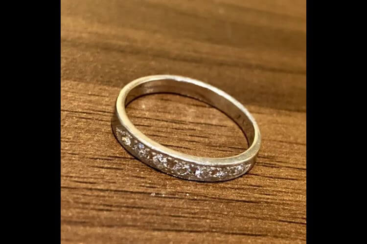 Pt850 ファッションリング D0.17ct 3.1g