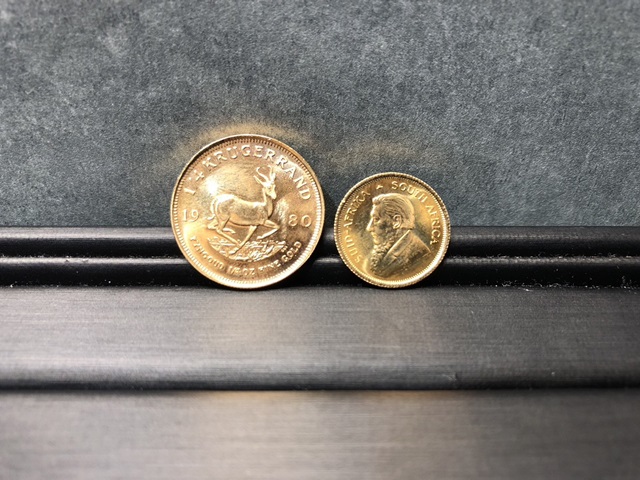 クルーガーランド金貨1/4oz、1/10oz